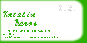 katalin maros business card